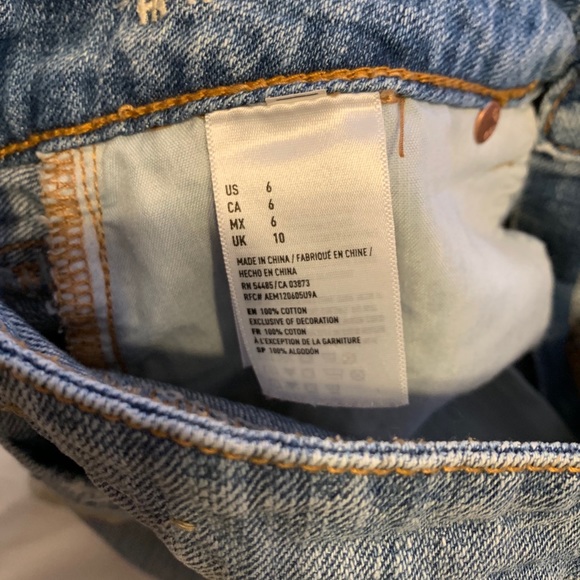 AE High Rise Shortie Denim Shorts - Picture 4 of 4